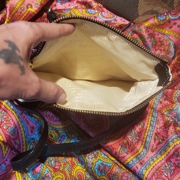 Kate Spade black and white striped shoulder bag crossbody purse - Picture 4 of 7